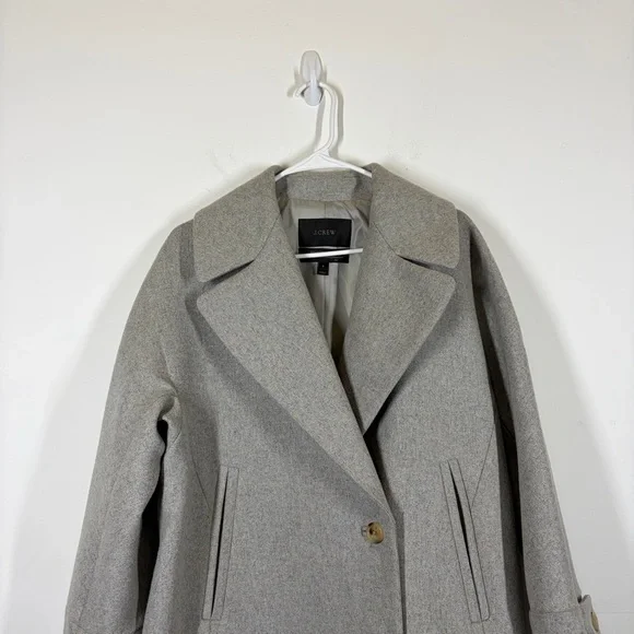 J Crew Melton Wool Swing Coat Size 8 - Picture 4 of 13